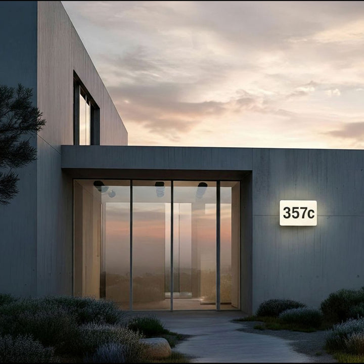 Světlo Maclean LED, domovní číslo, se soumrakovým senzorem, bílé, max. 10W, IP65, neutrální barva (4000K), max. 1000lm, MCE292 W