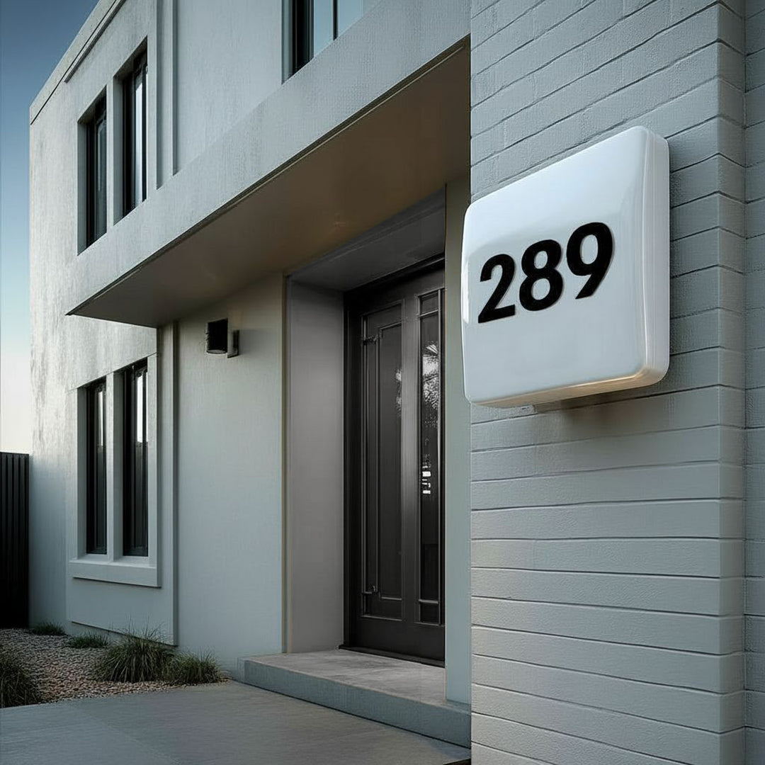 Světlo Maclean LED, domovní číslo, se soumrakovým senzorem, bílé, max. 10W, IP65, neutrální barva (4000K), max. 1000lm, MCE292 W