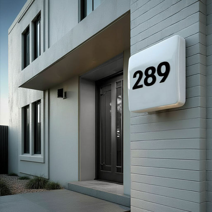 Světlo Maclean LED, domovní číslo, se soumrakovým senzorem, bílé, max. 10W, IP65, neutrální barva (4000K), max. 1000lm, MCE292 W