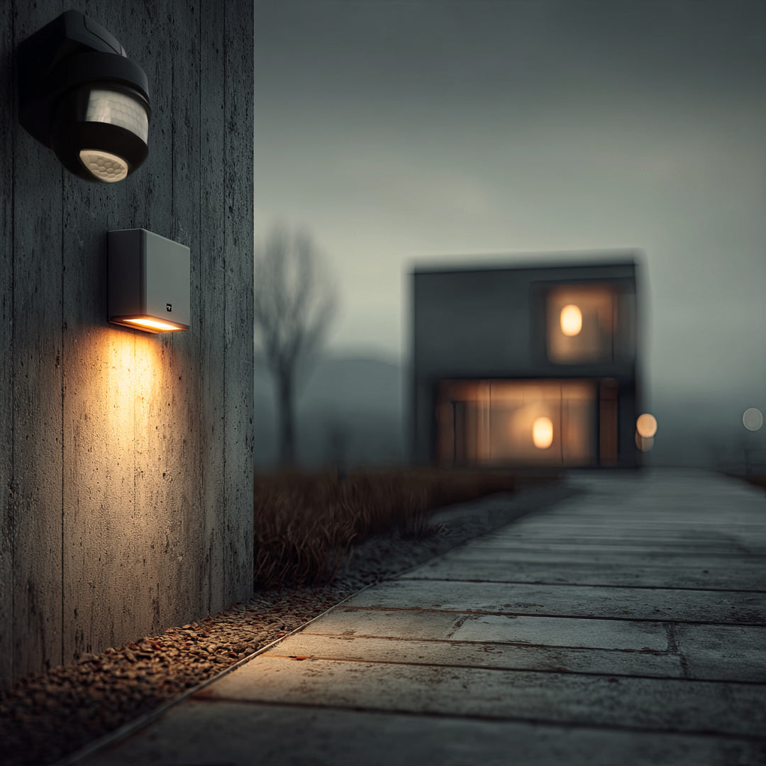 Nástěnný senzor pohybu a soumraku 180 ° + 360 ° 2000 W Maclean Energy MCE295 černý