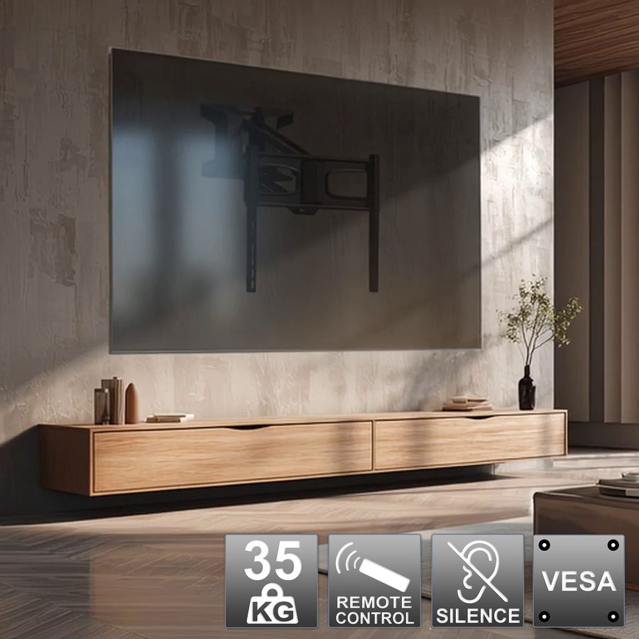 Držák Maclean TV nad krb, max. rozměry 600x400, dálkové ovládání, 37"-70", 35kg, MC-891