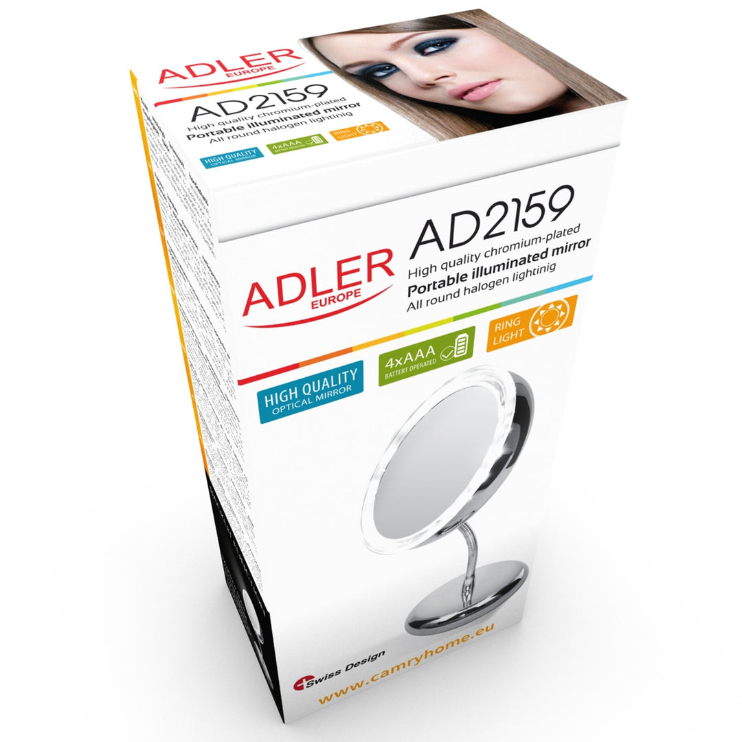 Kosmetické zrcátko s LED světlem Adler AD 2159