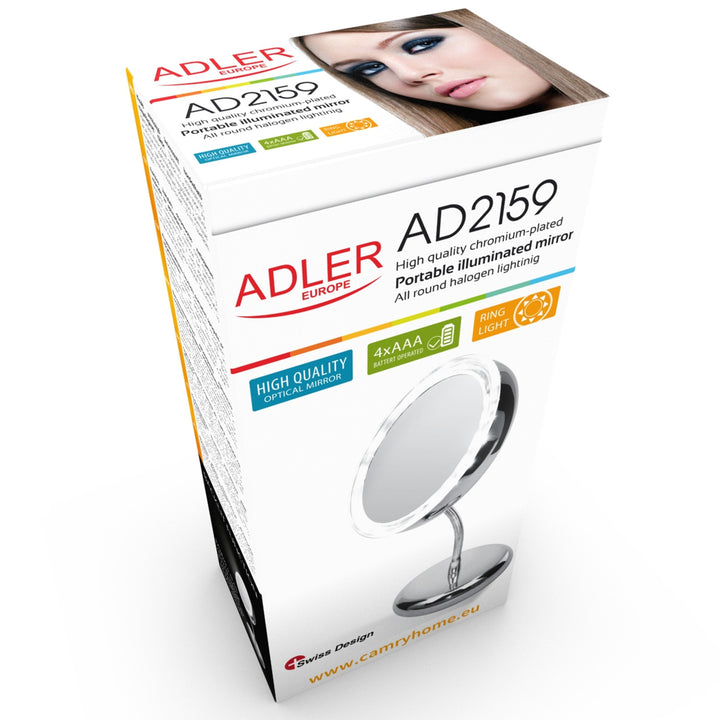 Kosmetické zrcátko s LED světlem Adler AD 2159
