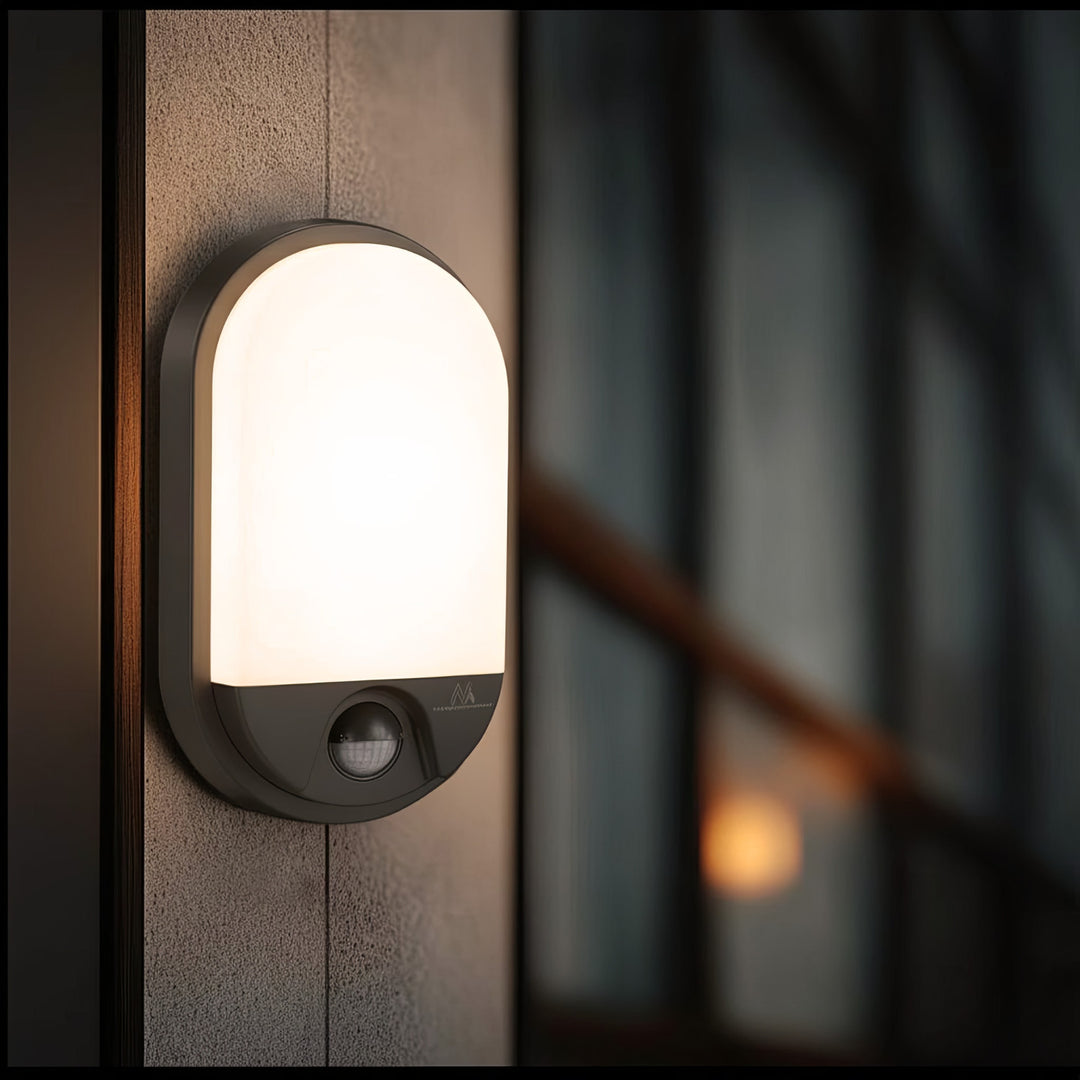 LED lampa s infračerveným senzorem pohybu MCE340 GR 1100lm 15W IP54 Maclean Energy přírodní bílá (4000K)