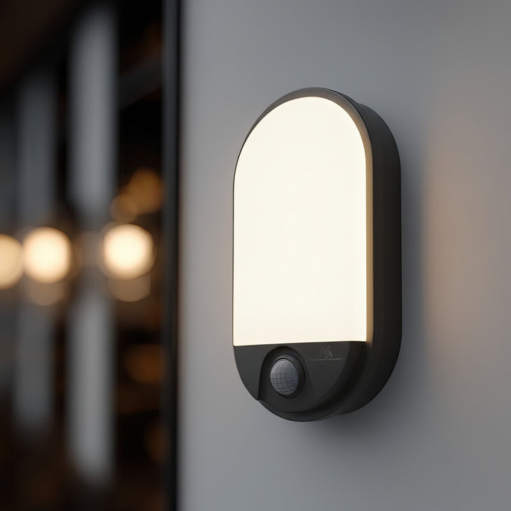 LED lampa s infračerveným senzorem pohybu MCE340 GR 1100lm 15W IP54 Maclean Energy přírodní bílá (4000K)