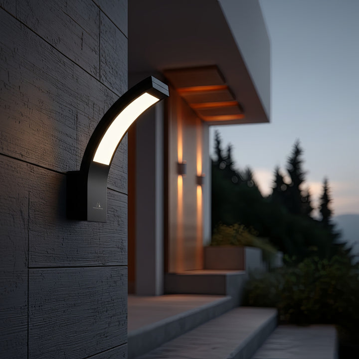 Venkovní nástěnné fasádní svítidlo LED fasádní lampa MCE343 B 800lm 10W IP54 Maclean Energy černá, přírodní bílá (4000K)