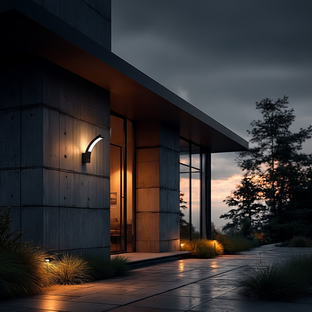 Venkovní nástěnné fasádní svítidlo LED fasádní lampa MCE343 B 800lm 10W IP54 Maclean Energy černá, přírodní bílá (4000K)