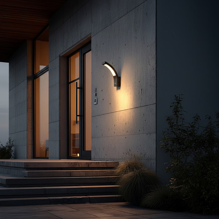 Venkovní nástěnné fasádní svítidlo LED fasádní lampa MCE343 B 800lm 10W IP54 Maclean Energy černá, přírodní bílá (4000K)