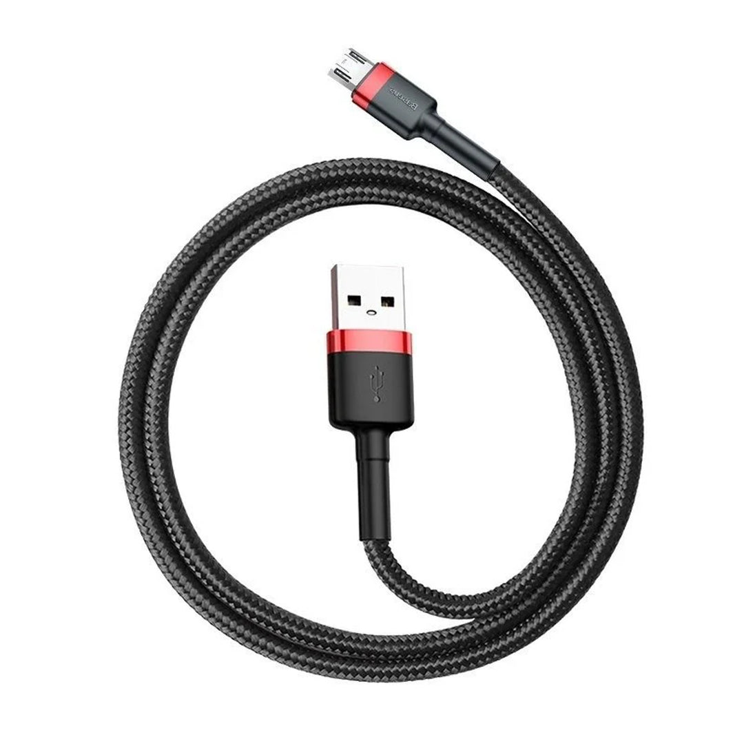 Kabel USB/MicroUSB 2,0 m QC3.0 2,4A (CAMKLF-C91) v nylonovém opletení