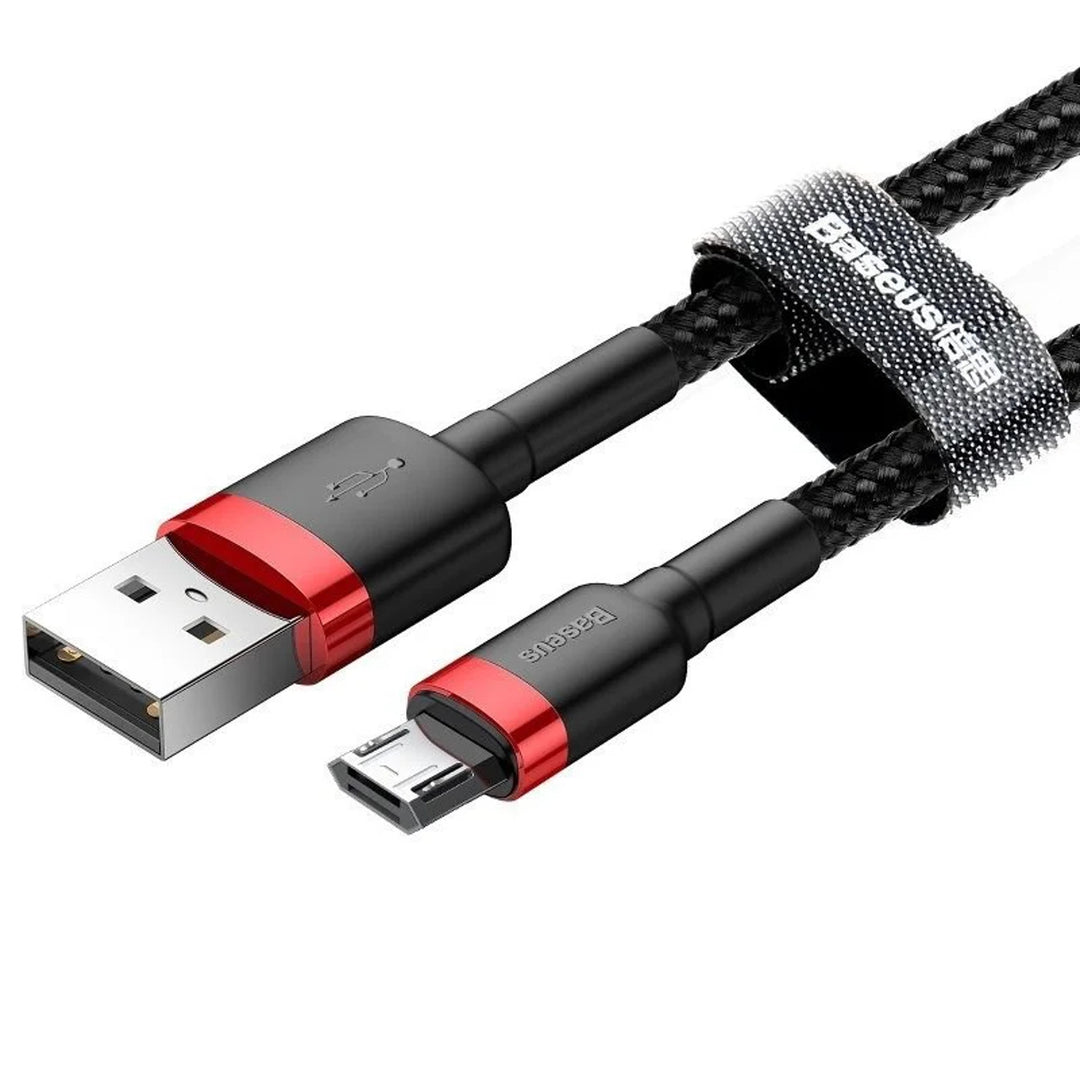 Kabel USB/MicroUSB 2,0 m QC3.0 2,4A (CAMKLF-C91) v nylonovém opletení