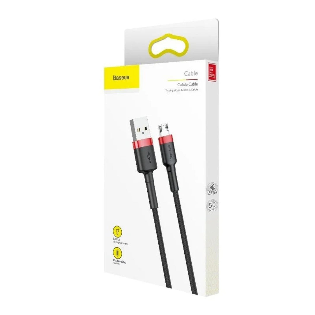 Kabel USB/MicroUSB 2,0 m QC3.0 2,4A (CAMKLF-C91) v nylonovém opletení