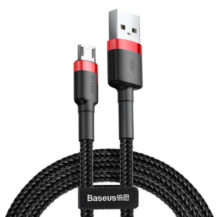 Kabel USB/MicroUSB 2,0 m QC3.0 2,4A (CAMKLF-C91) v nylonovém opletení
