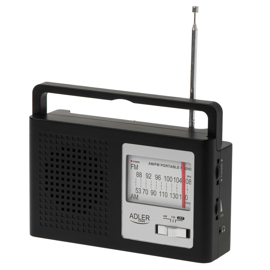 Rádio Adler, přenosné, AM a FM, anténa, síťový a bateriový provoz, AD 1909