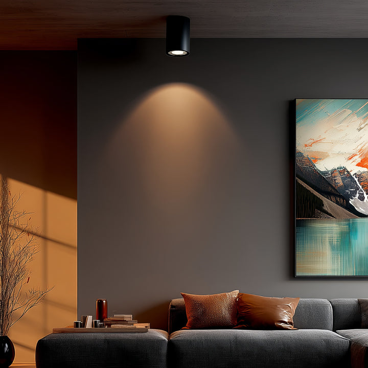 Halogenové bodové světlo GU10 MCE422, 80x115mm, hliníkové, barva černá