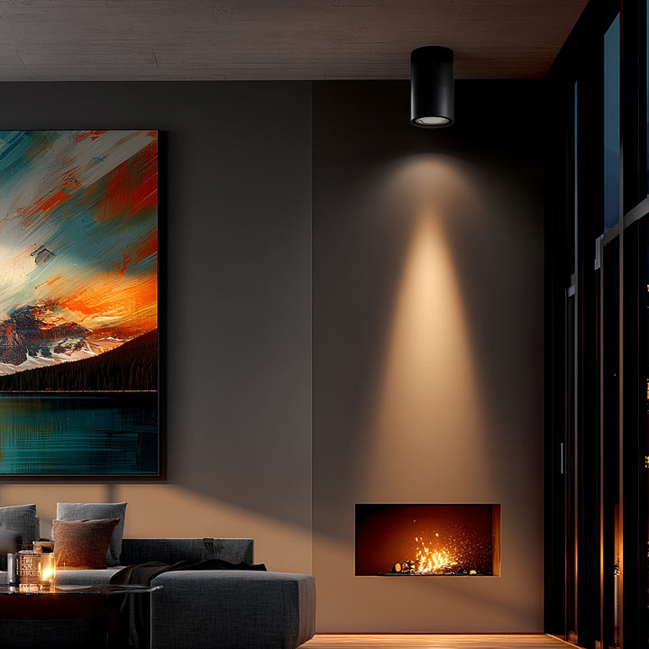 Halogenové bodové světlo GU10 MCE422, 80x115mm, hliníkové, barva černá