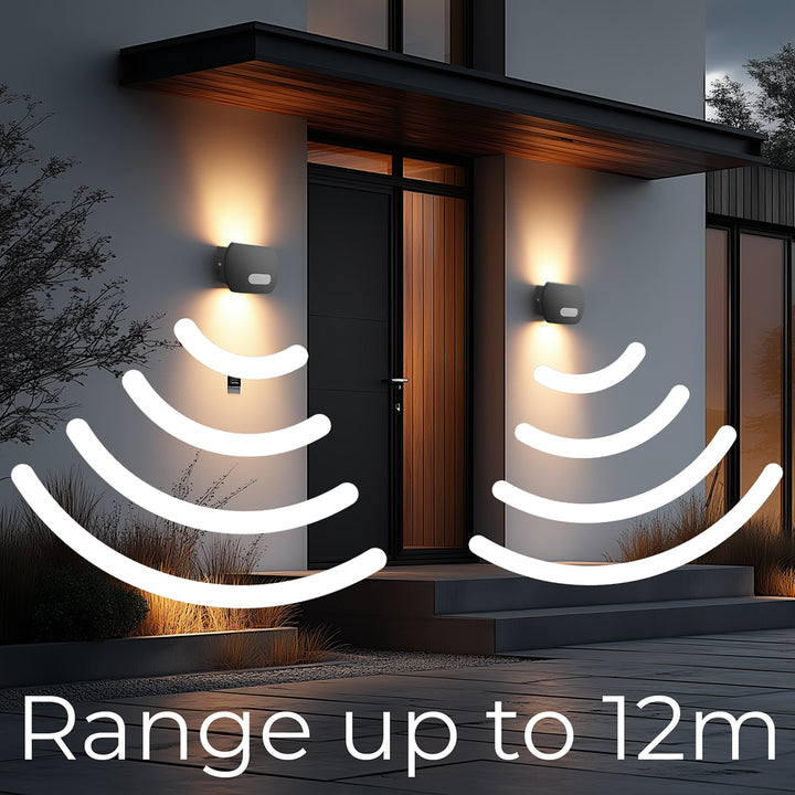 Nástěnná lampa LED s PIR pohybovým senzorem neutrální bílá 20W 1200l MCE366