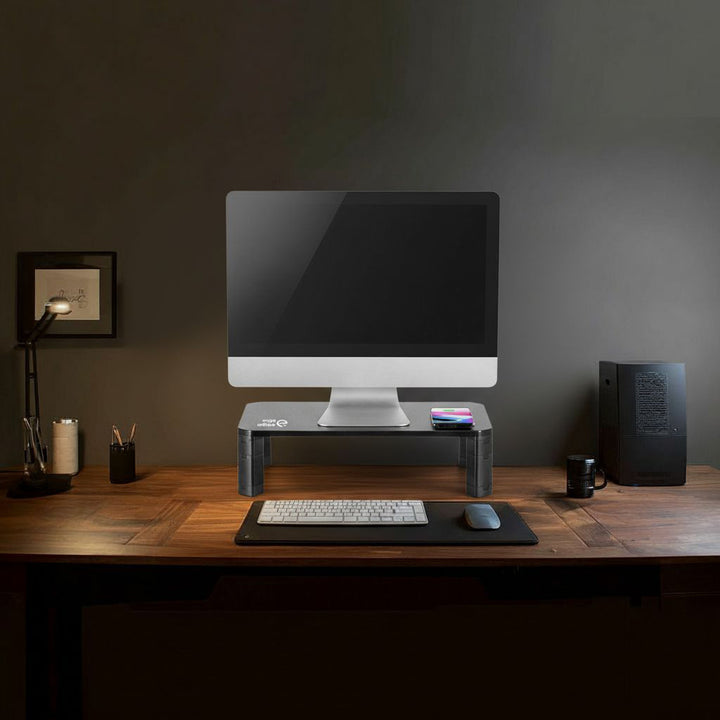 Ergo Office ER-415 Výškově nastavitelný stojan s bezdrátovým nabíjením Qi Stojan na monitor 17"~32" do max. 20 kg Indukční nabíječka