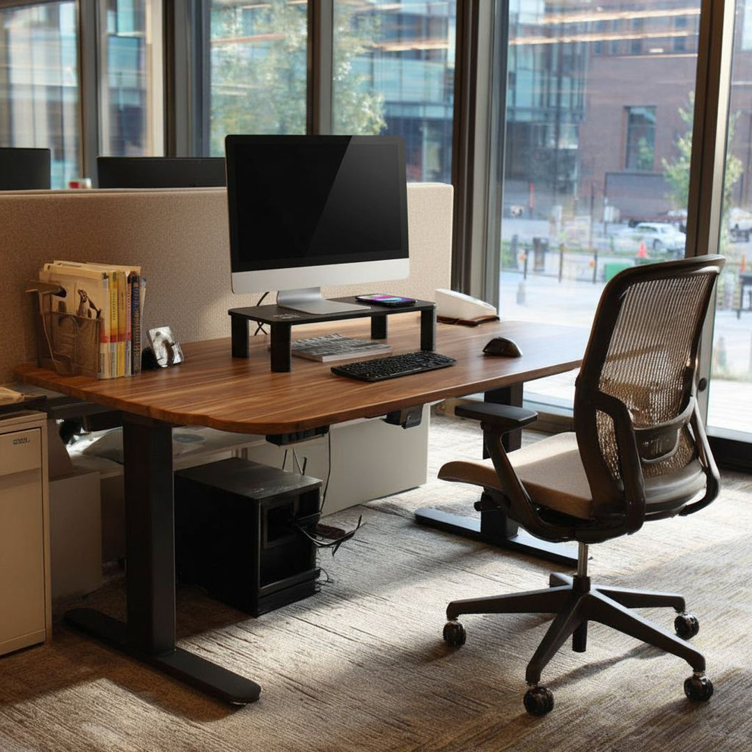 Ergo Office ER-415 Výškově nastavitelný stojan s bezdrátovým nabíjením Qi Stojan na monitor 17"~32" do max. 20 kg Indukční nabíječka