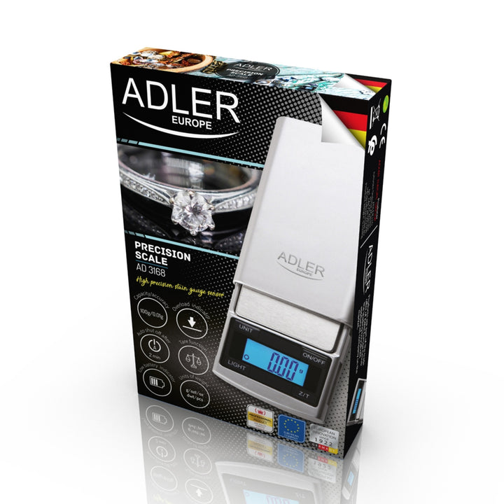 Přesná váha Adler, LCD displej, do 100 g, AD 3168