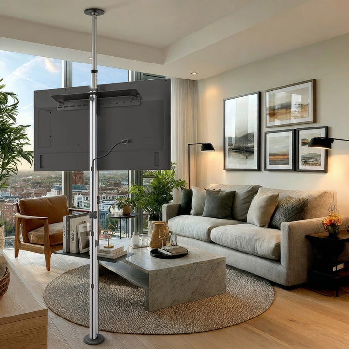 Teleskopický držák TV, strop a podlaha s policí Maclean MC-791N 37 "-70", max. 30 kg