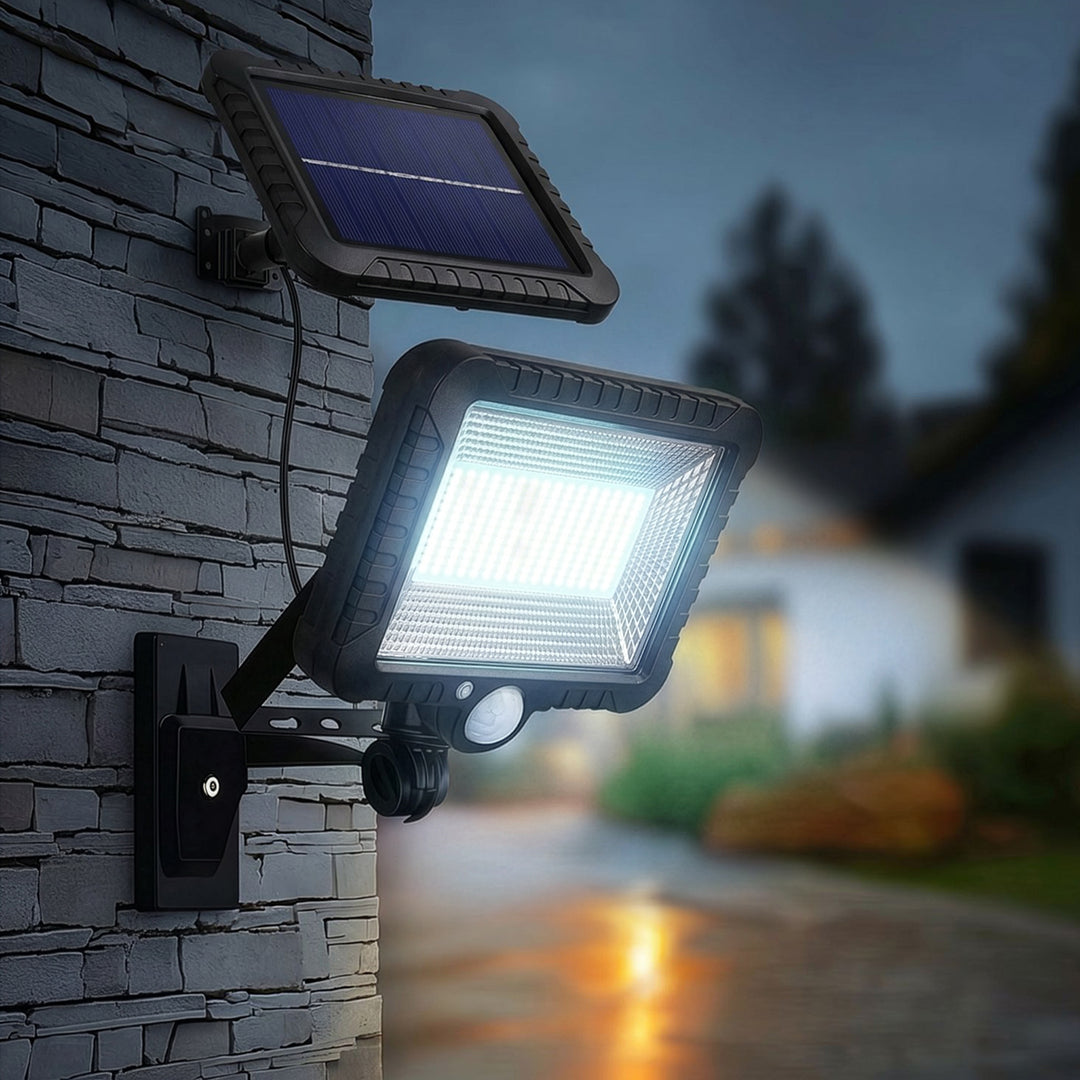 Solární LED nástěnná lampa MCE438 s pohybovým senzorem