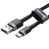 Zástrčka USB A - zástrčka USB typu C 2m CATKLF-CG1 Šedý+černý kabel BASEUS
