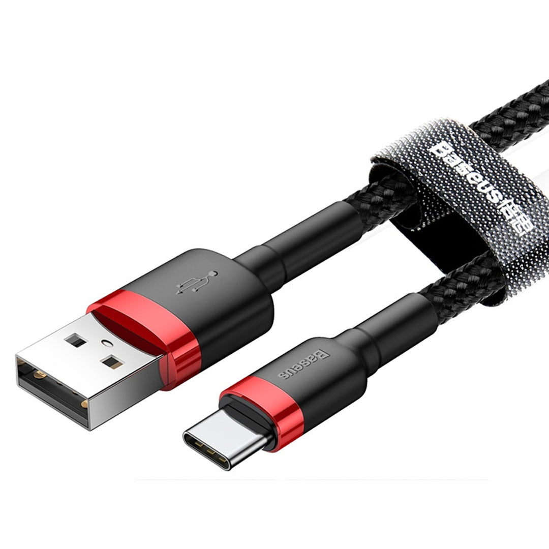 Kabel Baseus, USB typ C, délka 50 cm, 3A, černý, BASKBK46595