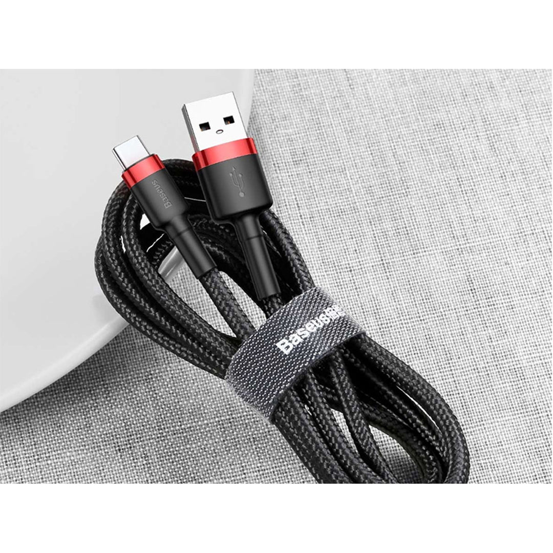 Kabel Baseus, USB typ C, délka 50 cm, 3A, černý, BASKBK46595