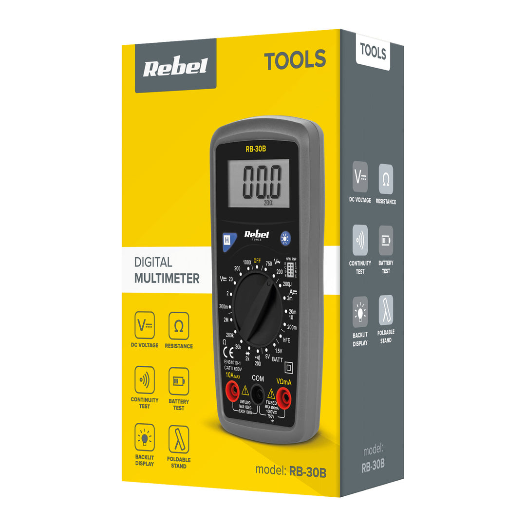 Rebel Tools RB-30B digitální univerzální měřicí kabely