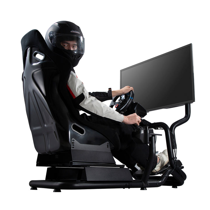 Závodní simulátor Kokpit 3 v 1 Hrací sedačka do 130 kg Držák řadicí páky Stojan na volant Držák na TV do 50" Max. Vesa 400x200 ...