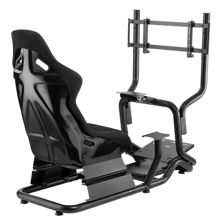 Závodní simulátor Kokpit 3 v 1 Hrací sedačka do 130 kg Držák řadicí páky Stojan na volant Držák na TV do 50" Max. Vesa 400x200 ...