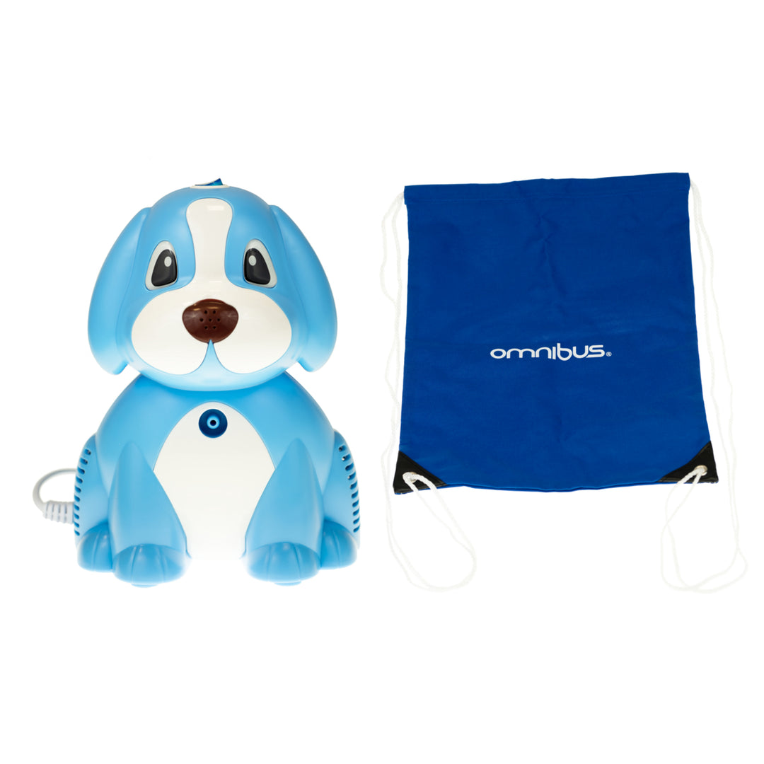 Inhalátor s maskou a rozprašovačem Omnibus BR-CN171, modrý pes