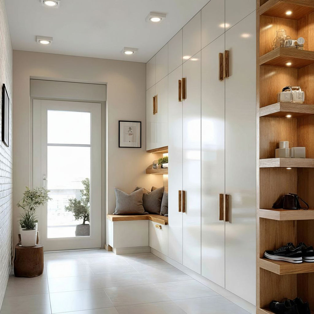 Bodové stropní svítidlo Maclean MCE464 W, pro světelné zdroje MR16 / GU10, bílé, 94x94x32mm, hranaté, alu