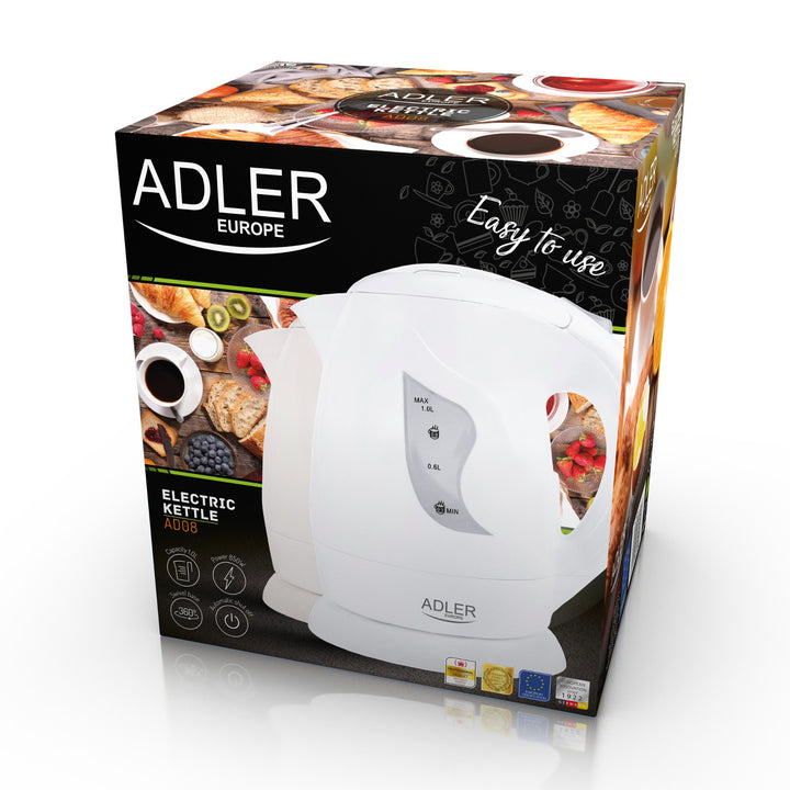 Akumulátorová konvice Adler, 850W, 1L, béžová, AD 08 b