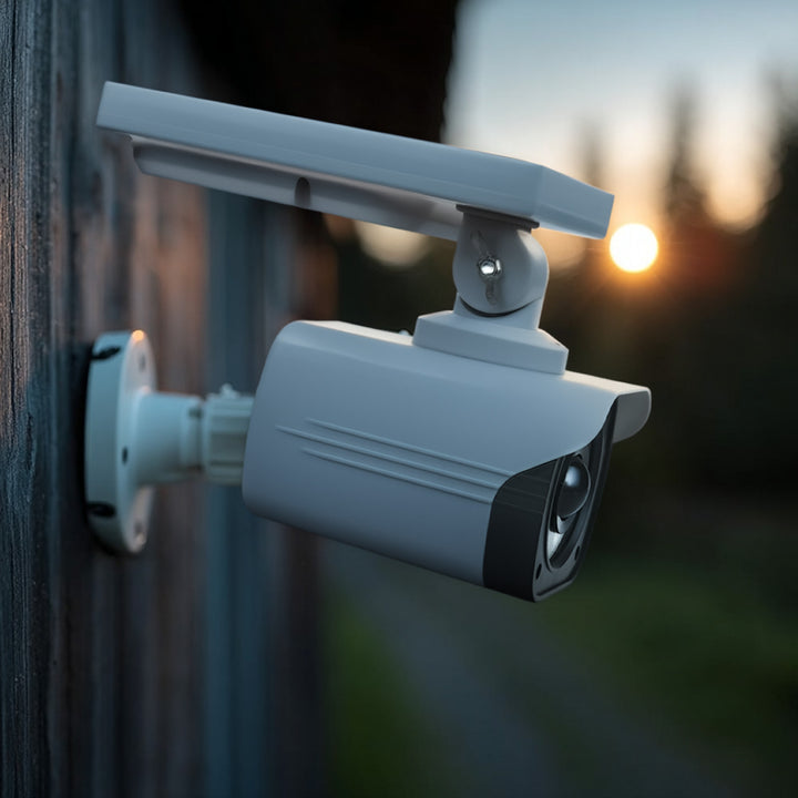 Solární atrapa kamery, blikající LED dioda, senzor pohybu, LED osvětlení, nálepka zdarma, SOL1800S