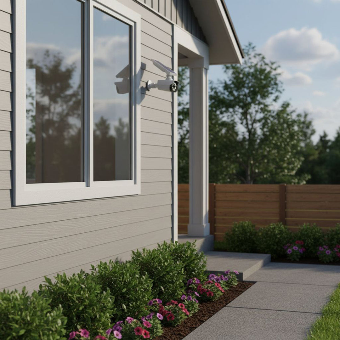 Solární atrapa kamery, blikající LED dioda, senzor pohybu, LED osvětlení, nálepka zdarma, SOL1800S