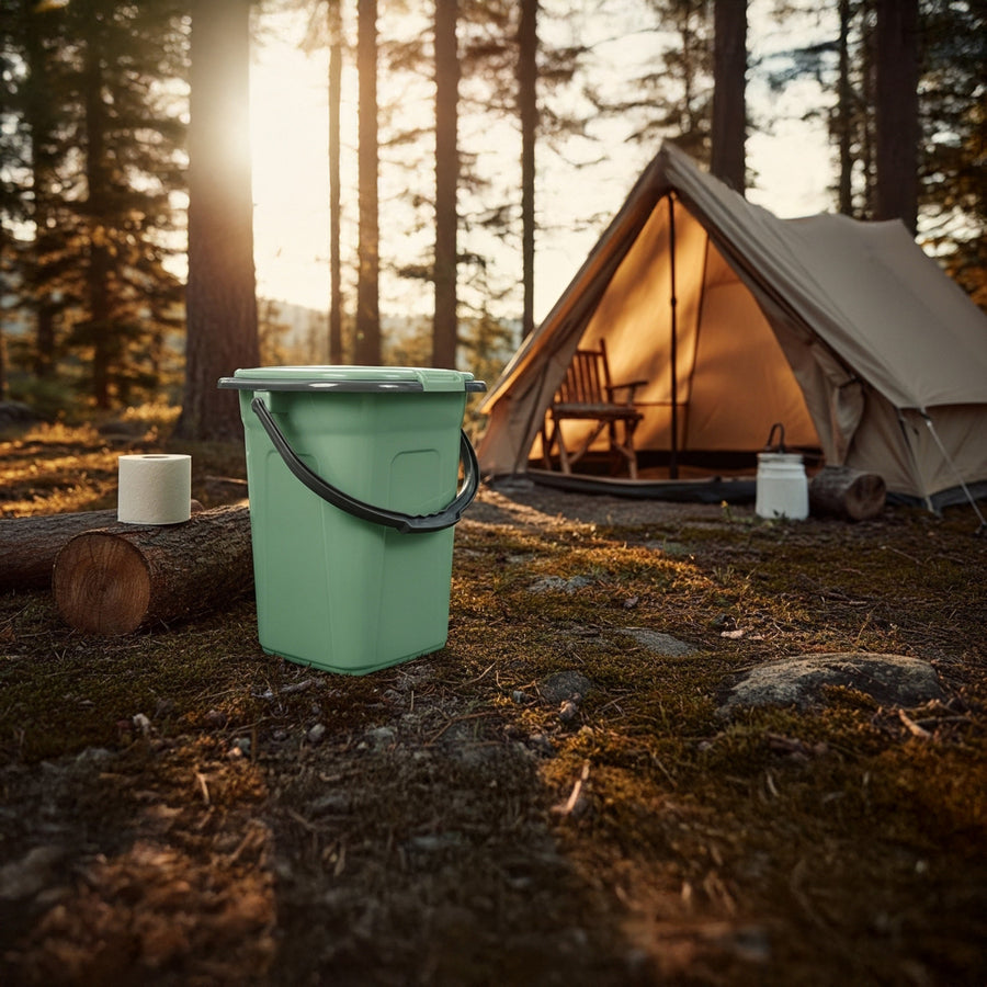 Turistická toaleta GreenBlue GB320GG 19L - zelená / šedá