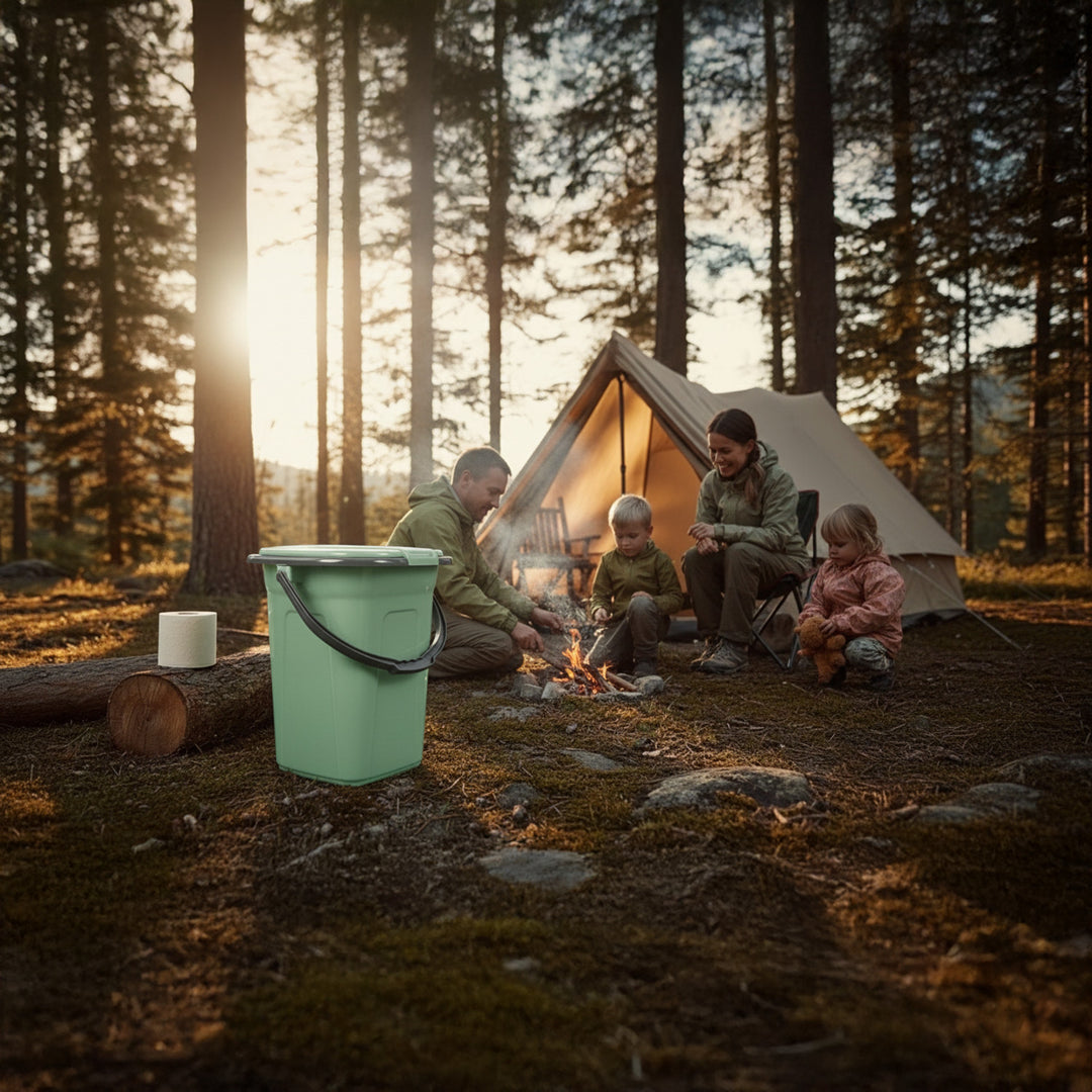 Turistická toaleta GreenBlue GB320GG 19L - zelená / šedá