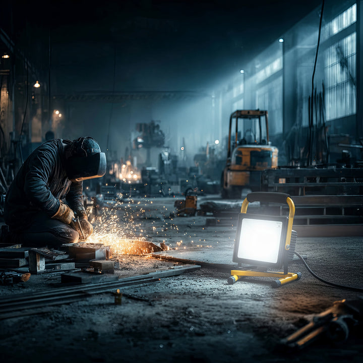 Podlahový stojan pro LED reflektor Pracovní světlo Stativ reflektoru Stavební reflektor Stativ otočný ocel (pro MCE550 / MCE650)