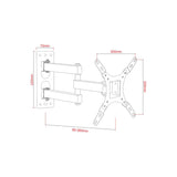 ART držák na TV, 17-42'', 25 kg, černý, VESA 200x200, AR-57A