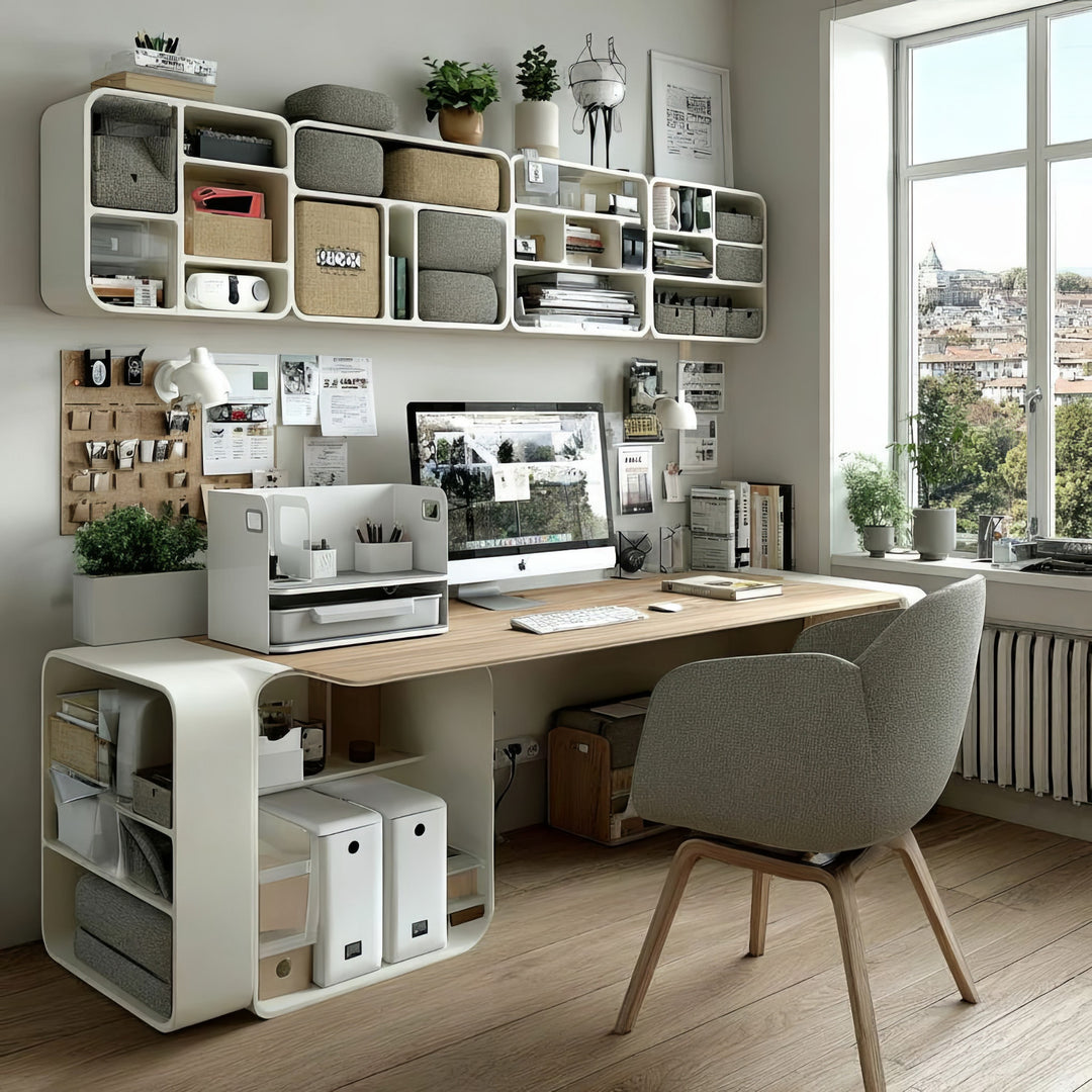 Ergo Office ER-440 Stolní organizér se zásuvkou a policí do 10 kg ER-440