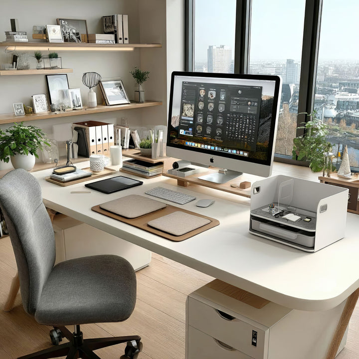 Ergo Office ER-440 Stolní organizér se zásuvkou a policí do 10 kg ER-440