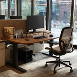 Dřevěný stojan pro monitor / notebook Maclean, (500x240x120mm), barva černý ořech, max. 20 kg, MC-930