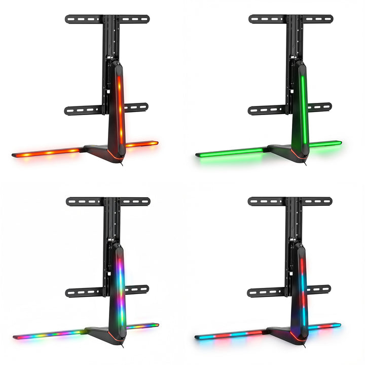 Stojan pro herní monitor NanoRS, výškově nastavitelný, RGB LED, 32-55", max. VESA 400x400, max. 40 kg, RS167