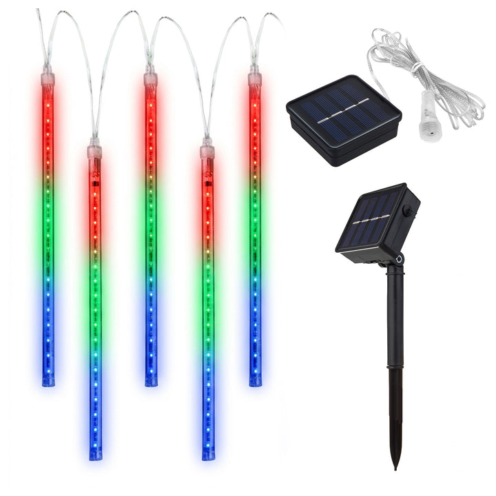 Maclean MCE411 Solární LED světla 2,4 m, 144 LED diod, LED režim, 800mAh Li baterie, padající rampouchy