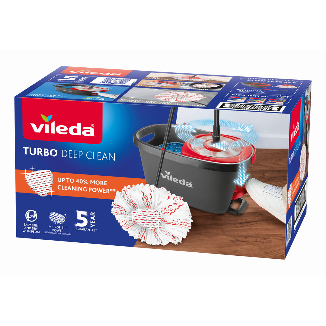 Sada rotačního mopu s tyčí a kbelíkem Vileda Turbo Deep Clean