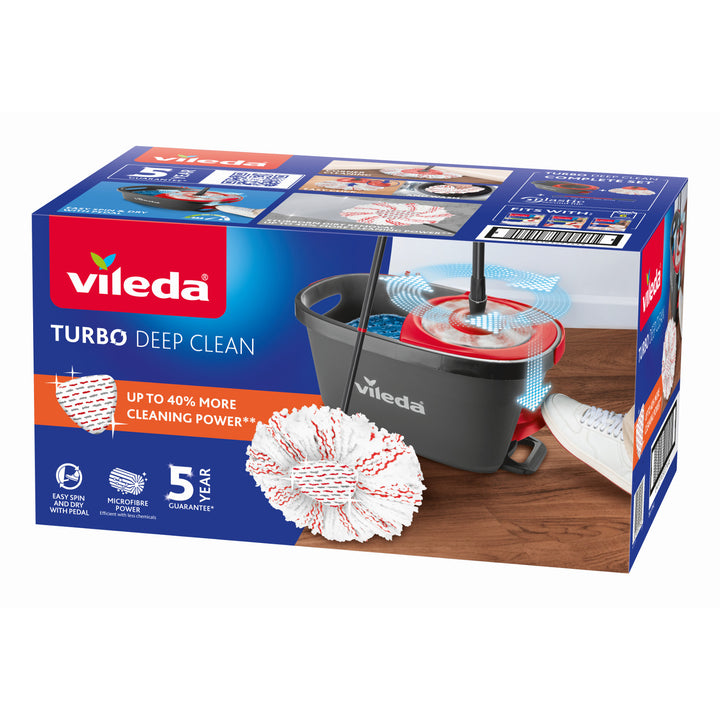 Sada rotačního mopu s tyčí a kbelíkem Vileda Turbo Deep Clean
