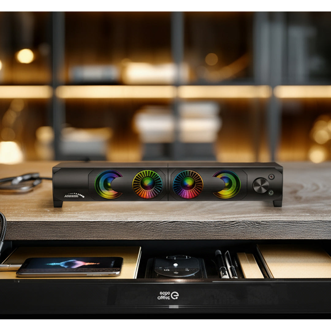 Audiocore AC955 3Wx2 počítačový soundbar, LED, USB 5v, line-in