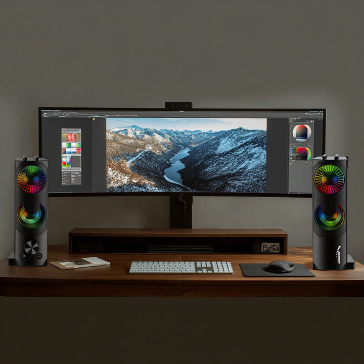 Audiocore AC955 3Wx2 počítačový soundbar, LED, USB 5v, line-in