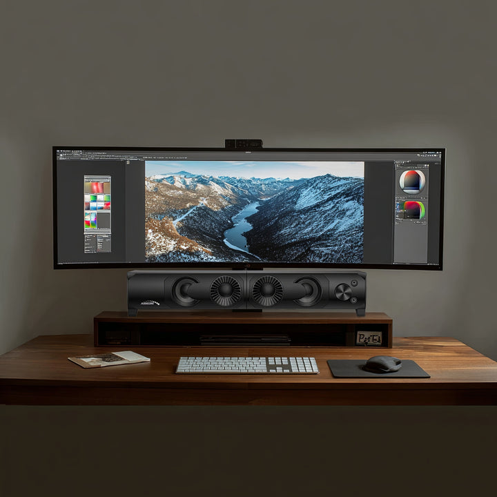 Audiocore AC955 3Wx2 počítačový soundbar, LED, USB 5v, line-in